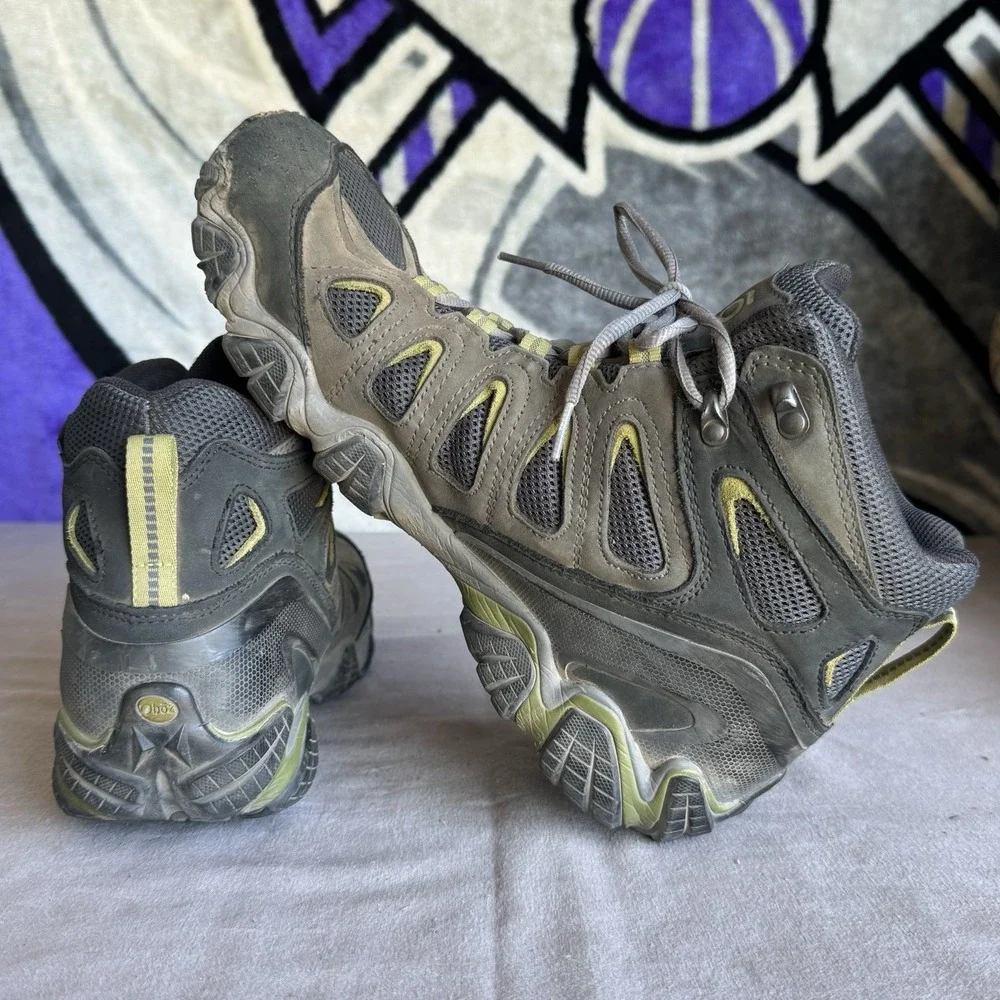 Oboz Men Sz 9 Sawtooth II Waterproof Mid Hiking Boots Grey Waterproof Gorpcore